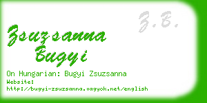 zsuzsanna bugyi business card